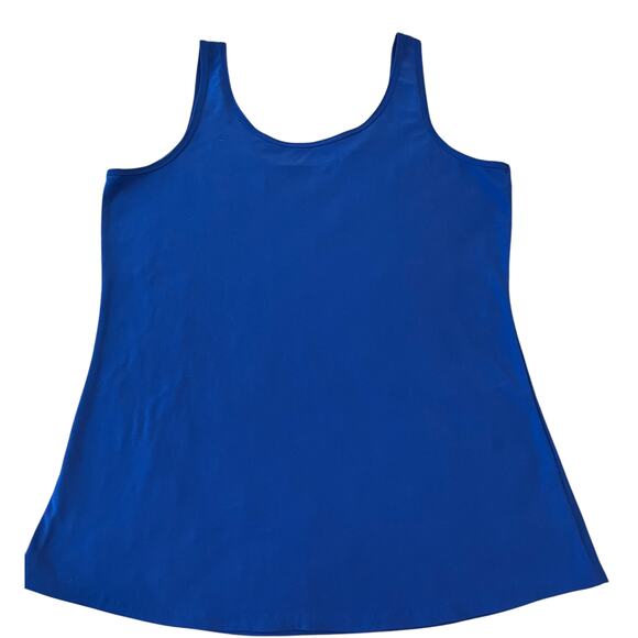 NO BO SLEEVELESS, ROUND NECK PULL-OVER TANK TOP, JUNIORS, XXL (19), SOLID BLUE - Picture 6 of 9